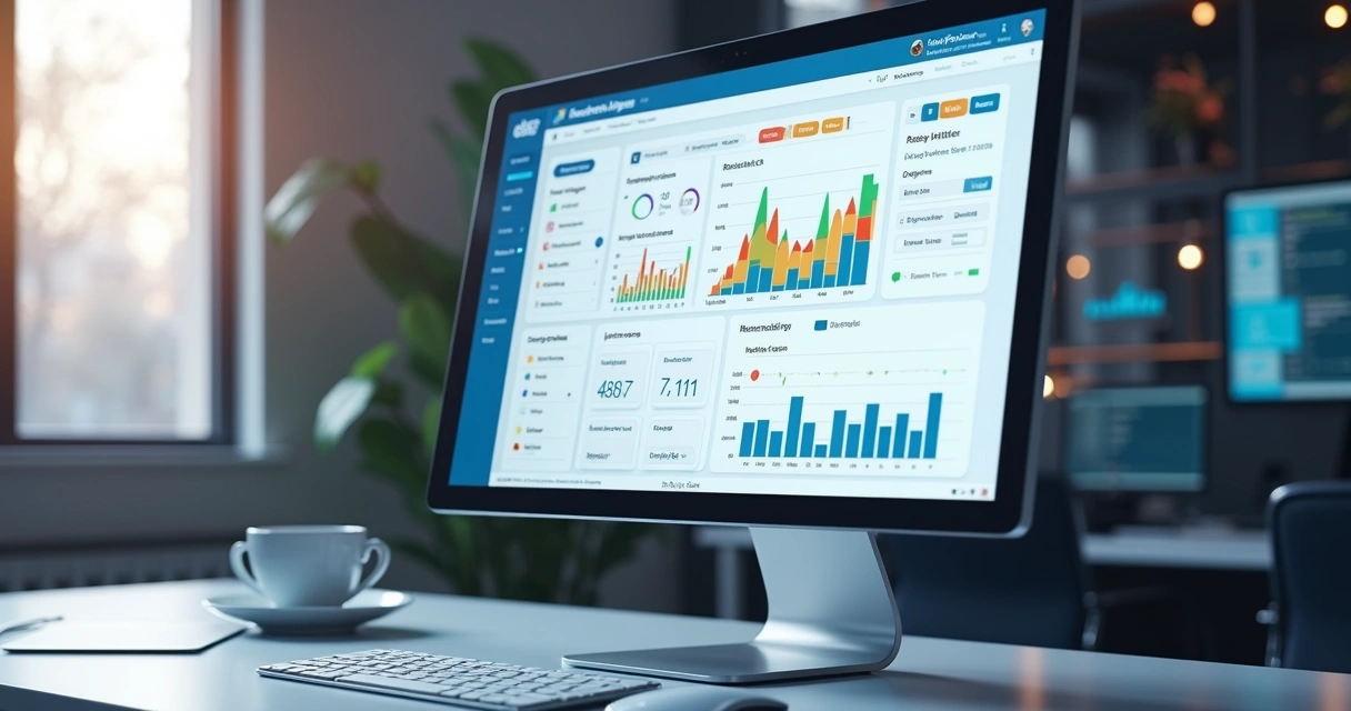 Painel de controle de hospedagem de sites com opções de gerenciamento e configuração do servidor.