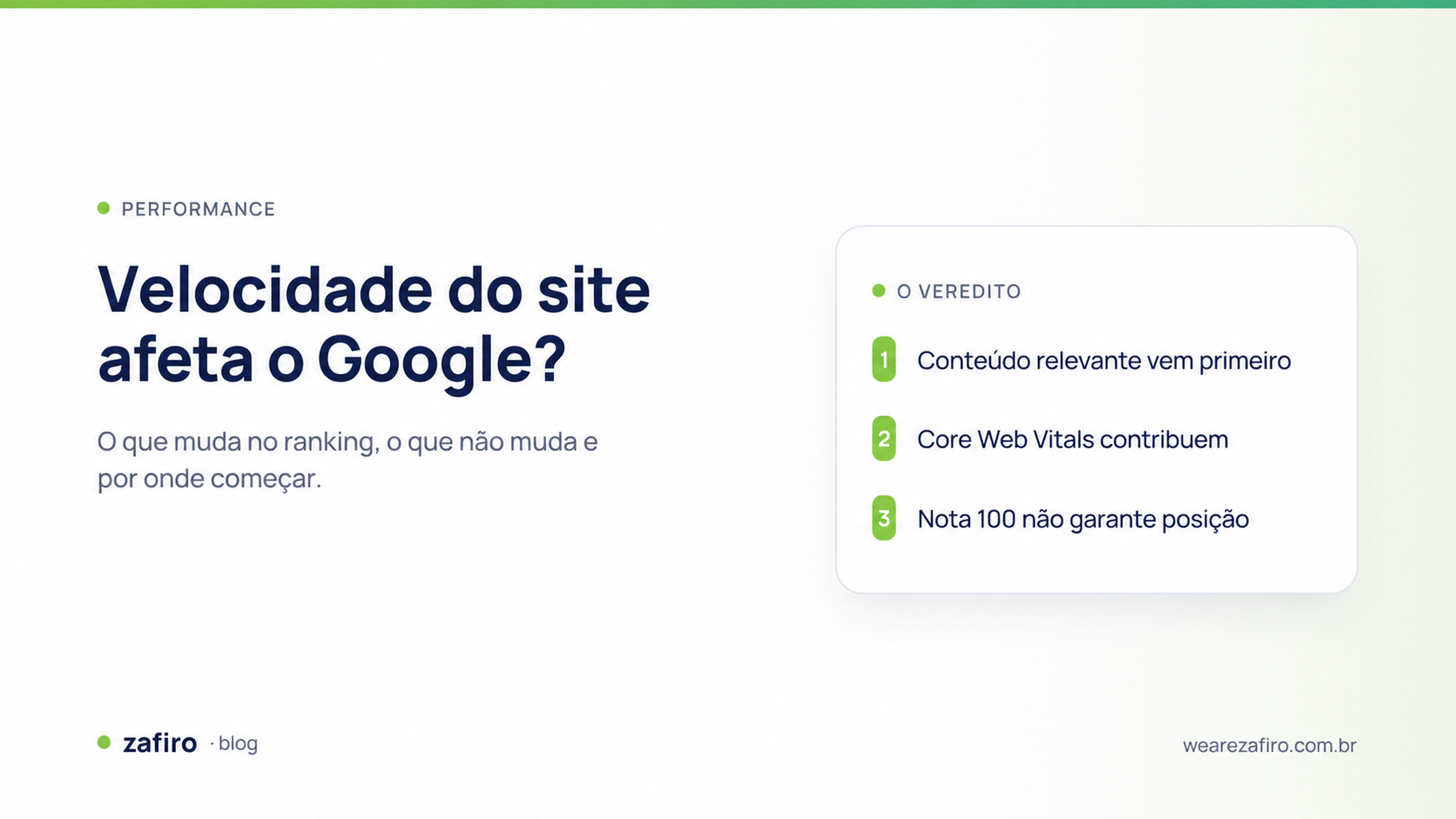 Velocidade do site afeta o Google e produz quatro efeitos reais