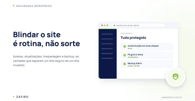 Segurança WordPress: cadeado digital protegendo o painel de um site WordPress
